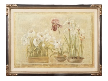 SIGNED BLUM AMERICAN HANDCRAFTED FLORAL ARTWORK