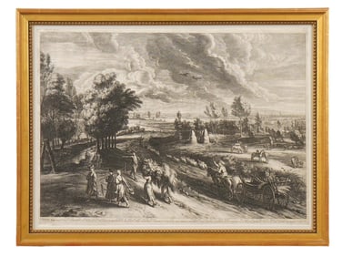 ANTIQUE CA 1630 TO 1680 FLEMISH SCHOOL ENGRAVING