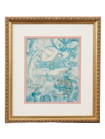 MARC CHAGALL RUSSIAN FRENCH ORIGINAL PRINT SIGNED