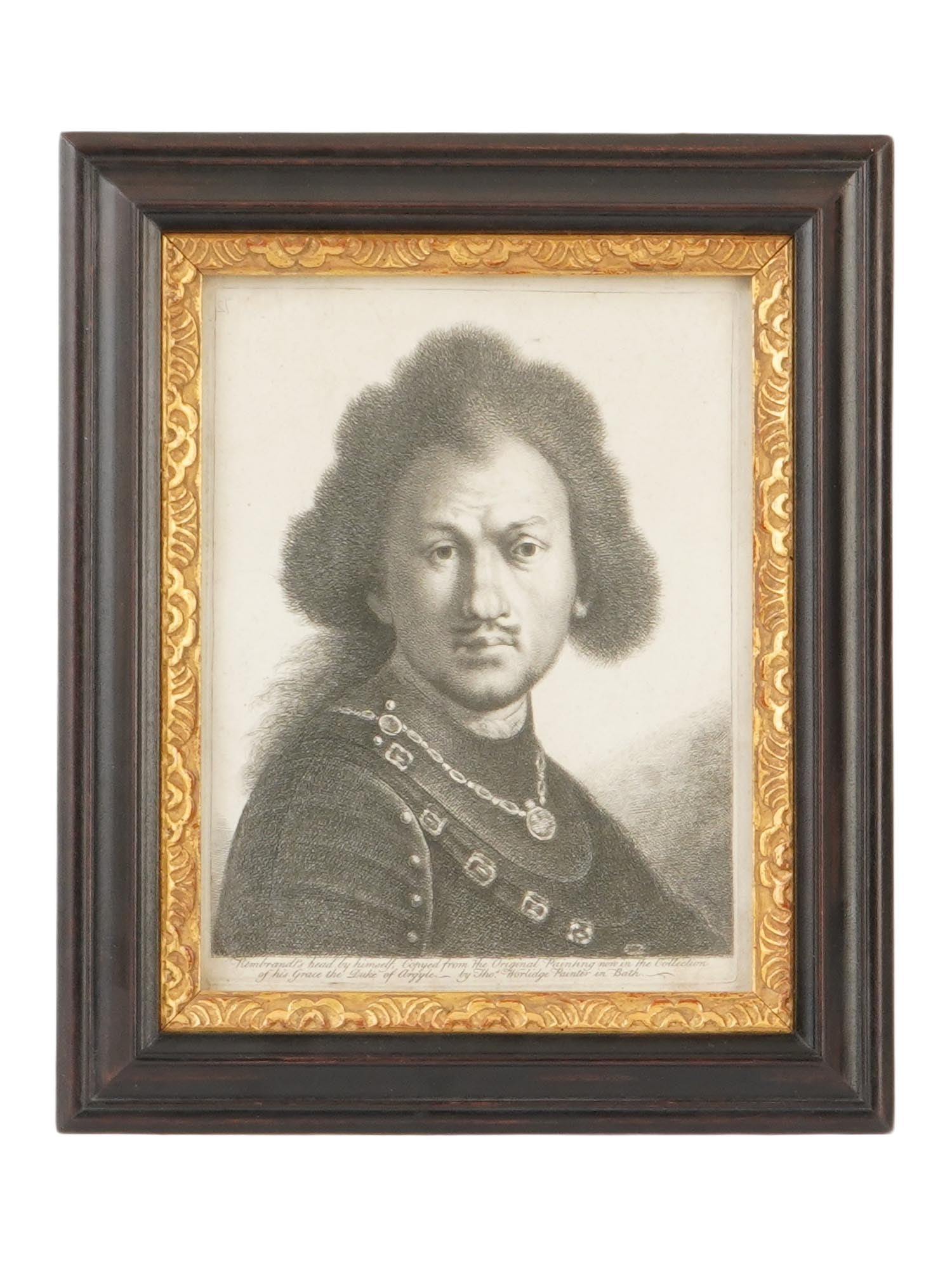 AFTER REMBRANDT DUTCH GOLDEN AGE PORTRAIT ETCHING (1 of 4)