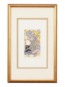 AMERICAN LITHOGRAPH SIGNED ROY LICHTENSTEIN SURREALIST