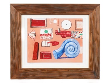 LTD PHILIP GUSTON AMERICAN LITHOGRAPH SIGNED FRAMED