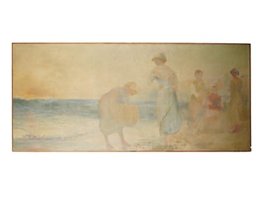 LARGE ENGLISH OIL PAINTING ATTR TO J M W TURNER