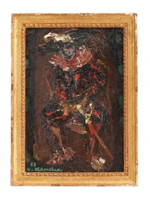 EXPRESSIONIST OIL PAINTING SIGNED VASSYL KHMELUK 1957