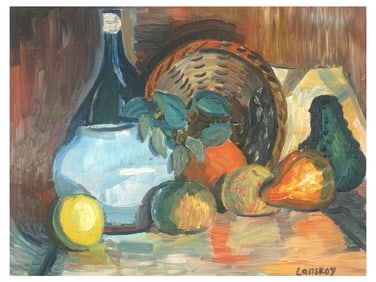 RUSSIAN FRENCH STILL LIFE OIL PAINTING BY ANDRE LANSKOY