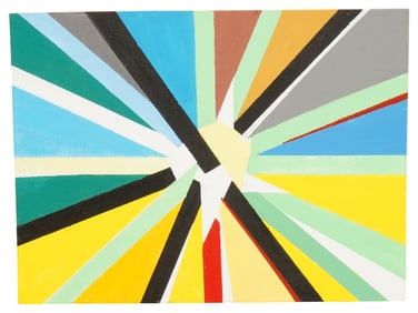 ITALIAN ABSTRACT PAINTING BY RAFFAELE DRAGANI WITH COA