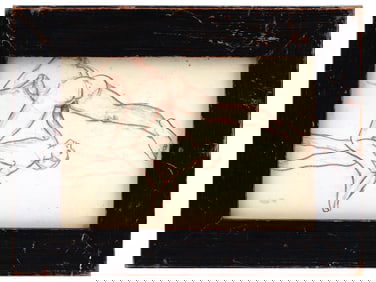 PRE WWII EROTIC DRAWING ATTR TO ALMA VOGEL PFEIFFER