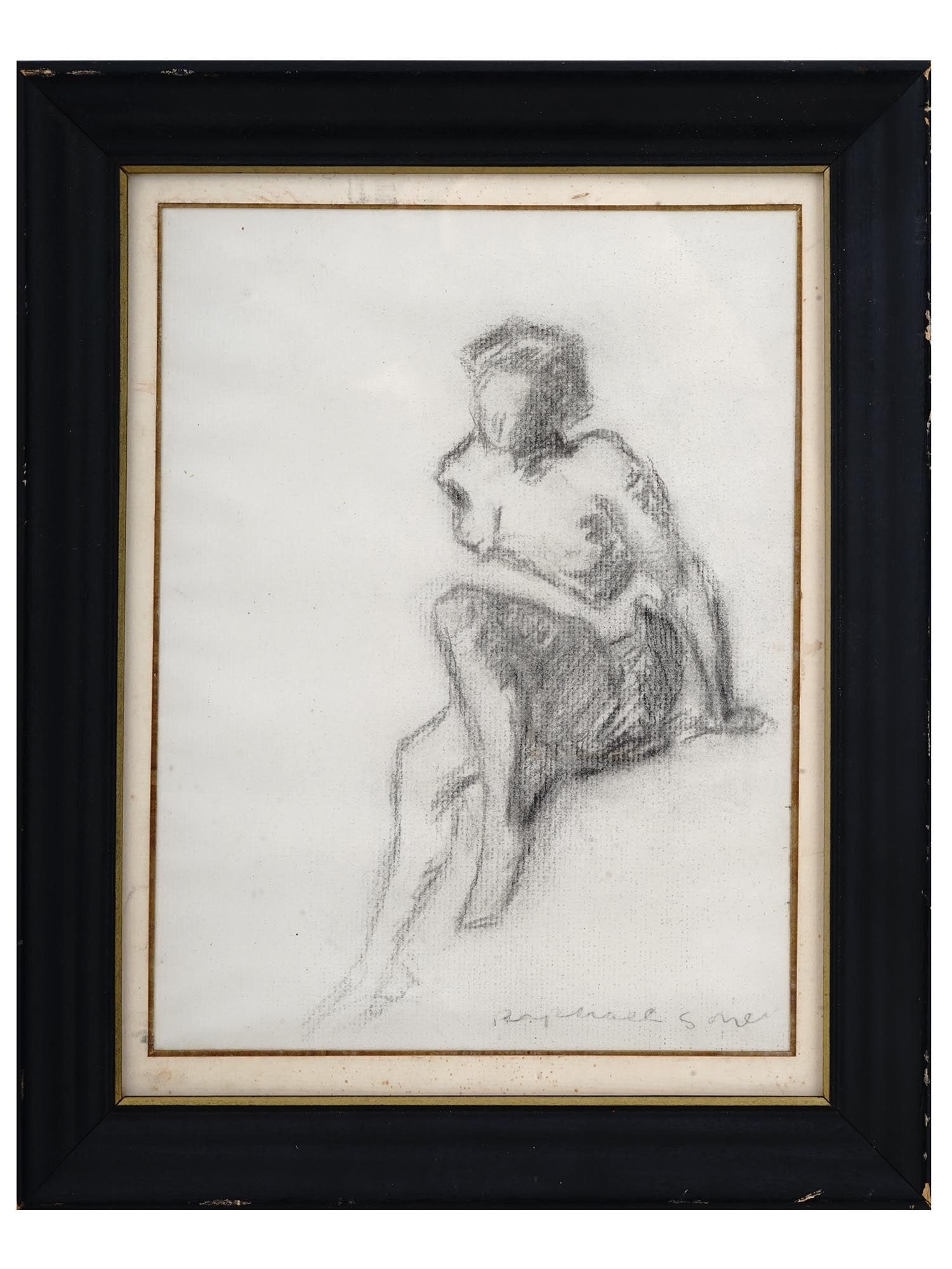AMERICAN NUDE FEMALE DRAWING BY RAPHAEL SOYER (1 of 4)