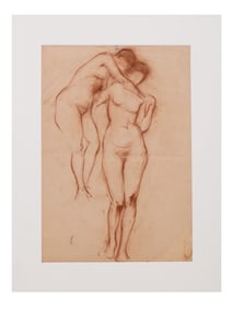 RUSSIAN SKETCH PENCIL PAINTING BY VLADIMIR LEBEDEV