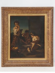CHILDREN OIL PAINTING AFTER BARTOLOME MURILLO
