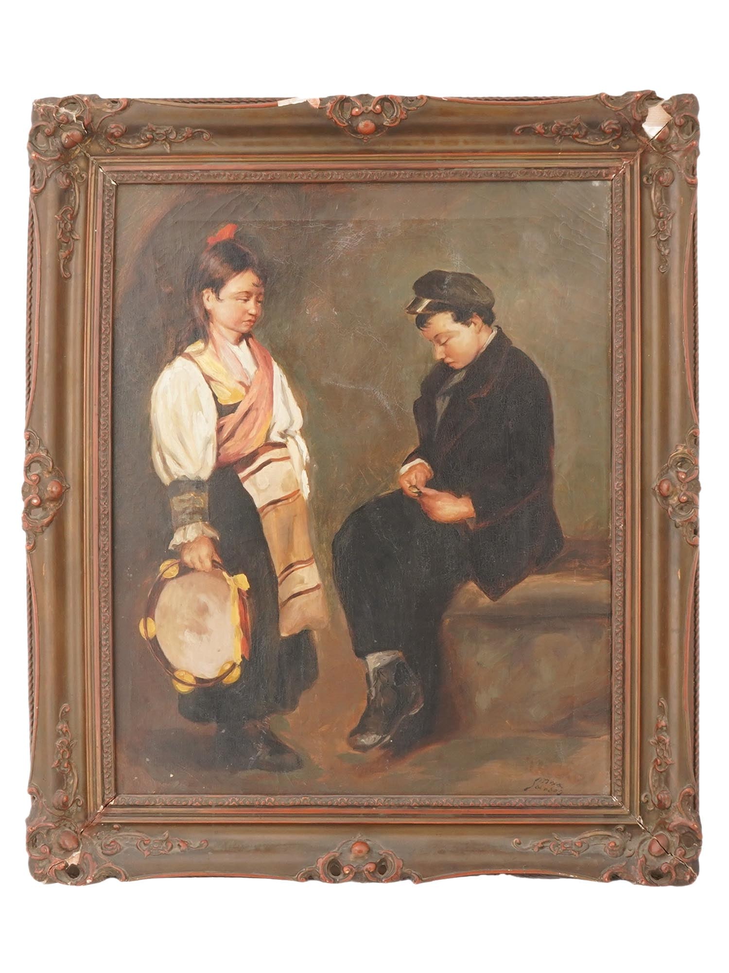 MAX SANDOR AUSTRIAN GENRE OIL PAINTING CHILDREN (1 of 5)