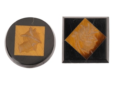 LOT OF ROMAN MANNER CARVED TIGER EYE STONE INTAGLIOS