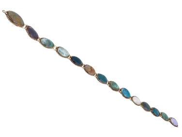 VINTAGE AGATE STONE LINK BELT