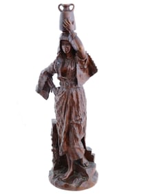 AFTER GASTON VEUVENOT LEROUX FRENCH SCULPTURE REBECCA