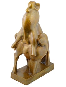 MODERNIST AMERICAN BRONZE SCULPTURE BY KUNST FOUNDRY