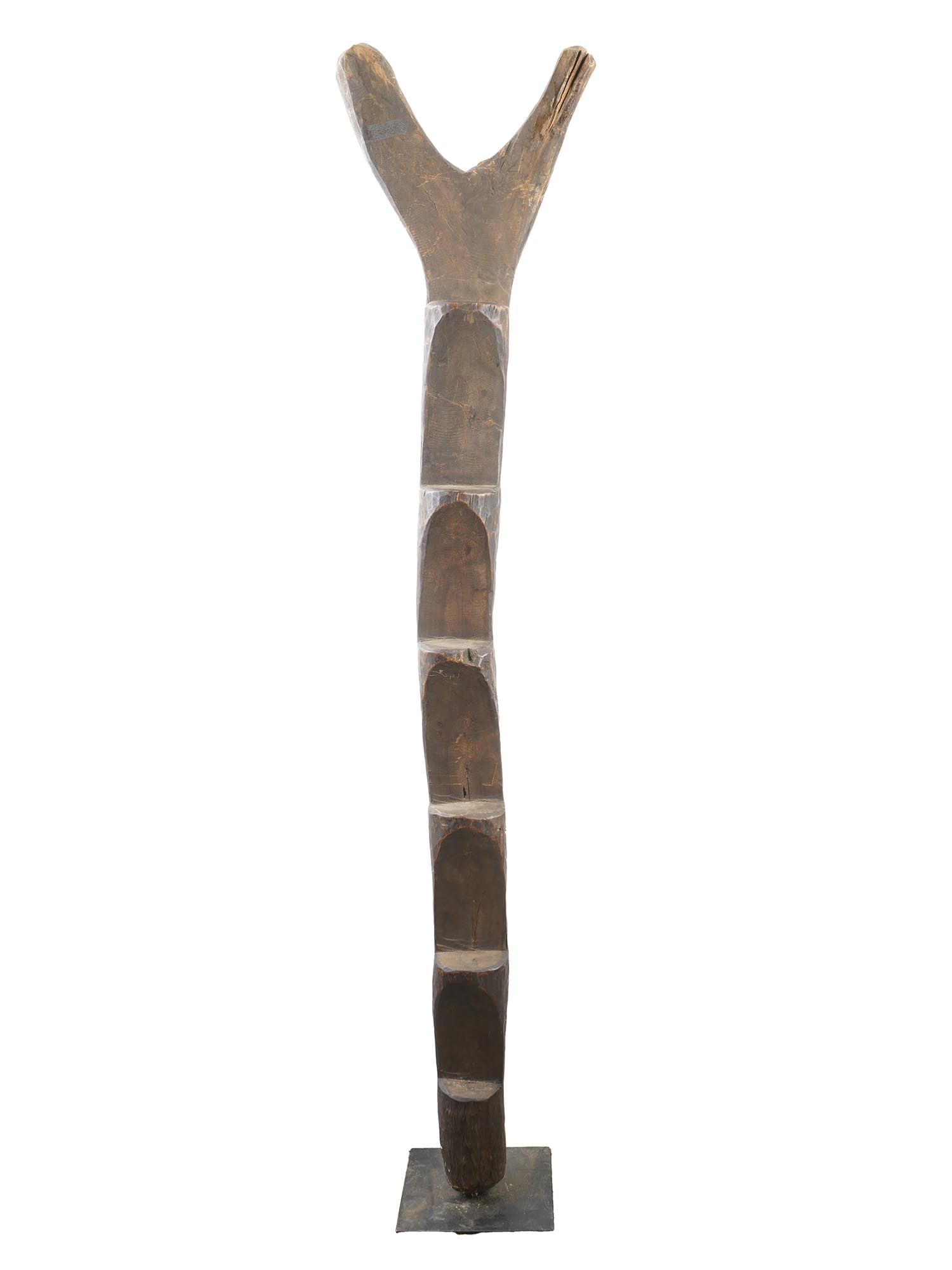 LARGE WEST AFRICAN CARVED WOODEN LADDER FROM MALI (1 of 10)