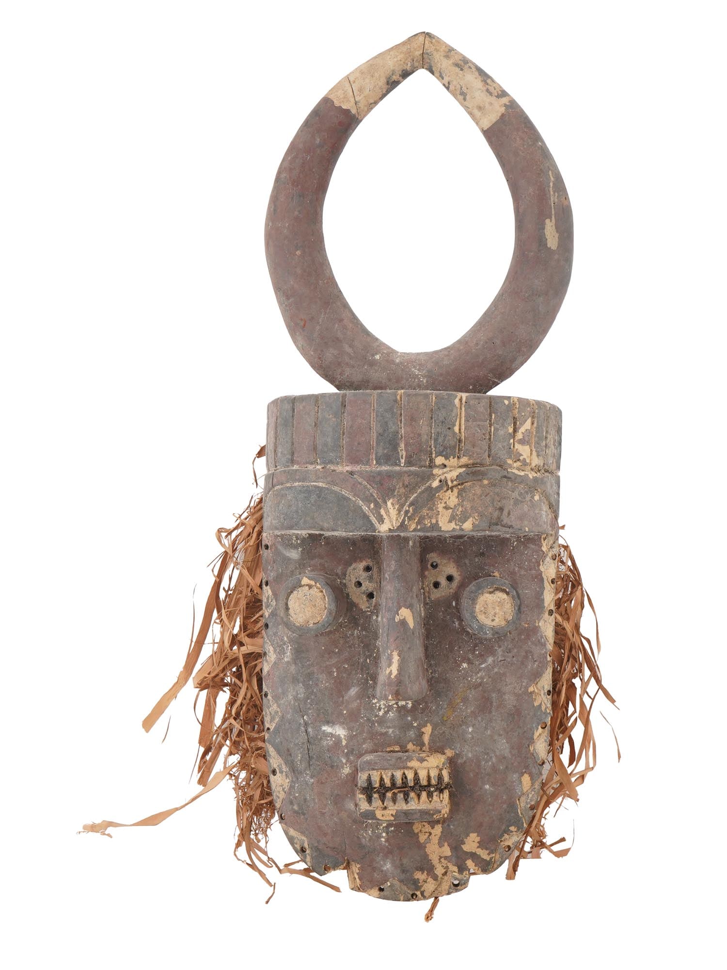 WEST AFRICAN IVORY COAST GREBO WOOD HUNTING MASK (1 of 8)