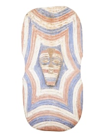 AFRICAN SONGYE CONGO HAND CARVED WOODEN BATTLE SHIELD