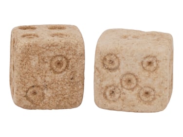 PAIR OF ANCIENT ROMAN EMPIRE STONE DICE