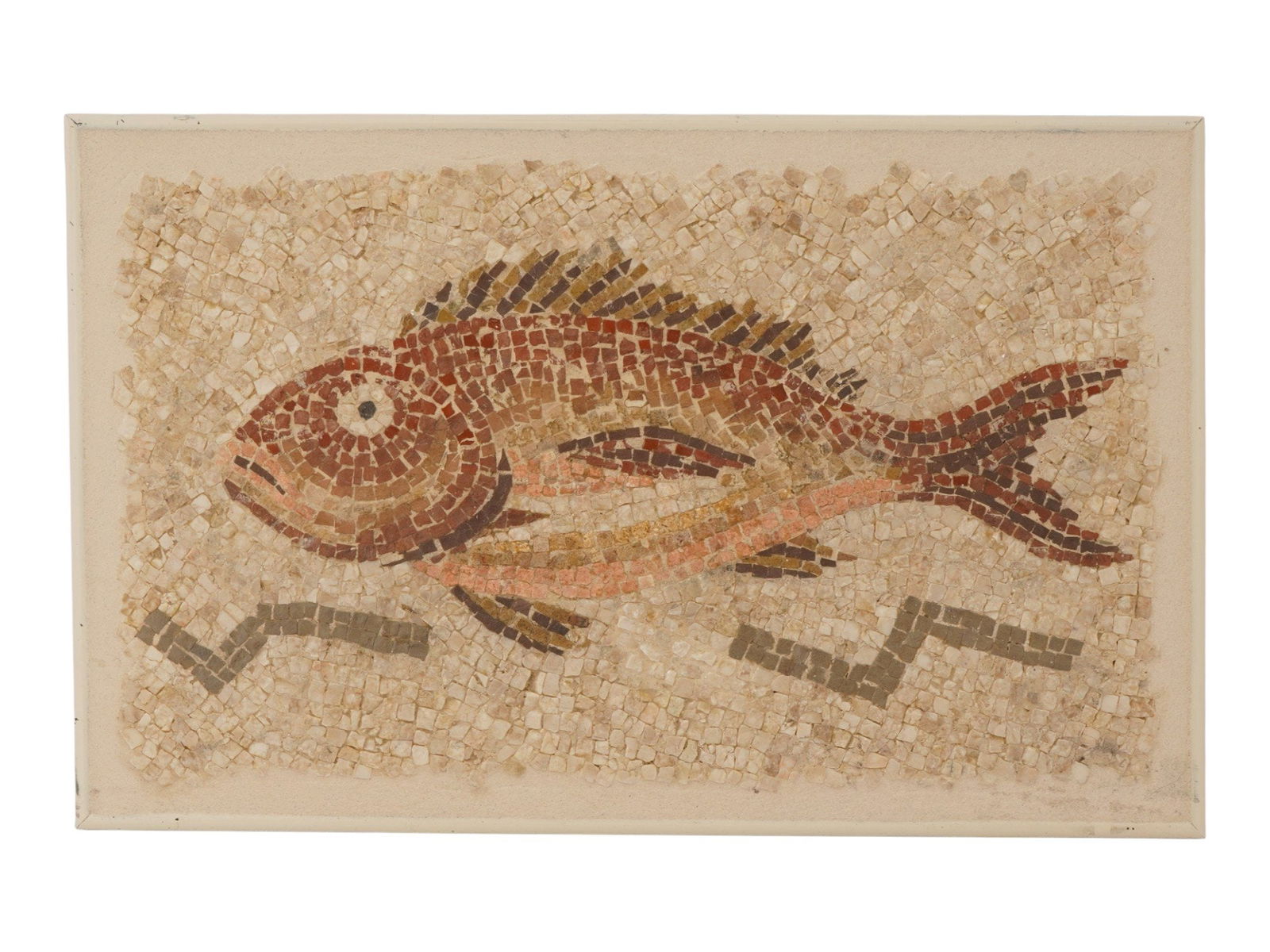 ANCIENT ROMAN MOSAIC OF FISH 100 TO 300 AD (1 of 3)