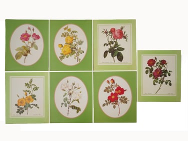 LOT OF ASPELIN GALLERIES ROSES BOTANICAL ART PRINTS