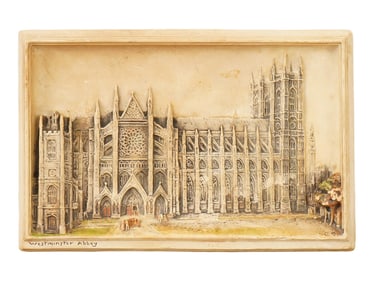 VINTAGE ROYAL OSBORNE WALL PLAQUE WESTMINSTER ABBEY