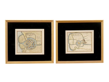 AFTER MATTHAUS MERIAN MAP OF HARBURG CASTLE PRINTS