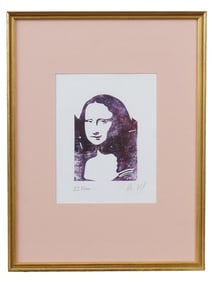 SIGNED ANDY WARHOL MONA LISA SERIES LITHOGRAPH