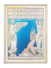 VINTAGE AMERICAN NEW YORK ART DECO EXPOSITION POSTER