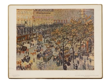 LITHOGRAPH PISSARRO PAINTING BOULEVARD DES ITALIENS