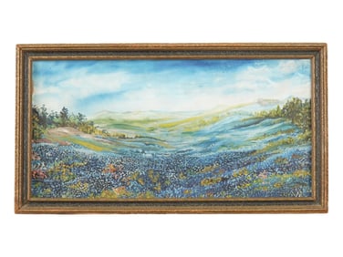 POST IMPRESSIONIST LANDSCAPE OIL PAINTING FRAMED