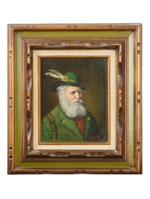 AFTER FRITZ MULLER GERMAN MALE PORTRAIT OIL PAINTING