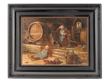 OIL GENRE SCENE PAINTING AFTER EDUARD VON GRUTZNER