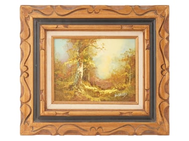 MID CENTURY PAINTING SIGNED HOWARD GAILEY LANDSCAPE