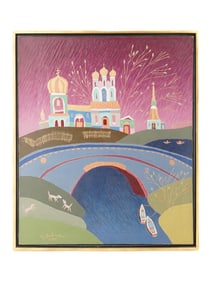 YURI GORBACHEV RUSSIAN LANDSCAPE OIL PAINTING