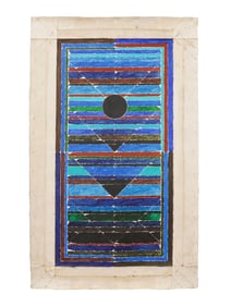 AFTER SH RAZA INDIAN ABSTRACT ACRYLIC PAINTING