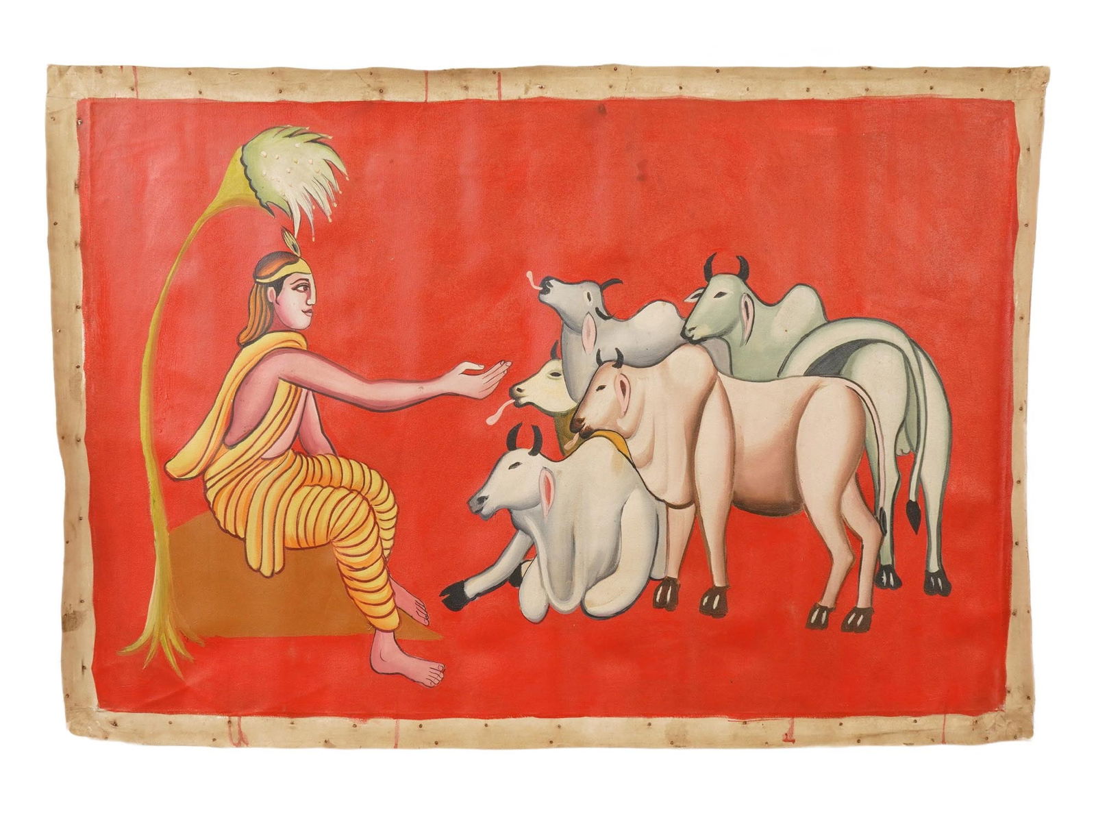 INDIAN OIL PAINTING SIGNED MANJIT BAWA (1 of 4)