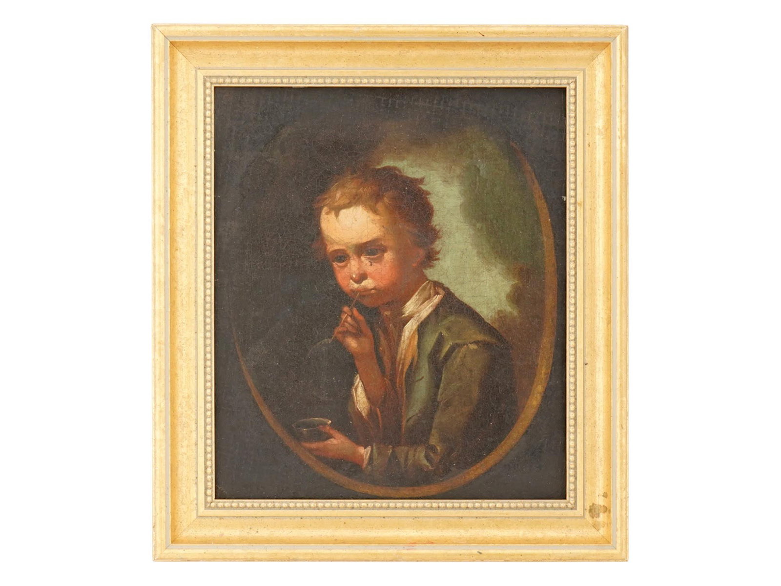ANTIQUE EUROPEAN SCHOOL OIL PORTRAIT PAINTING (1 of 3)