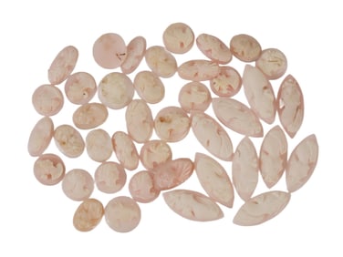 VINTAGE CARVED CORAL CAMEOS WITH FEMALE RELIEF PROFILES