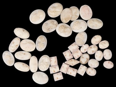 COLLECTION OF ANTIQUE PORTRAIT CARVED SHELL CAMEOS