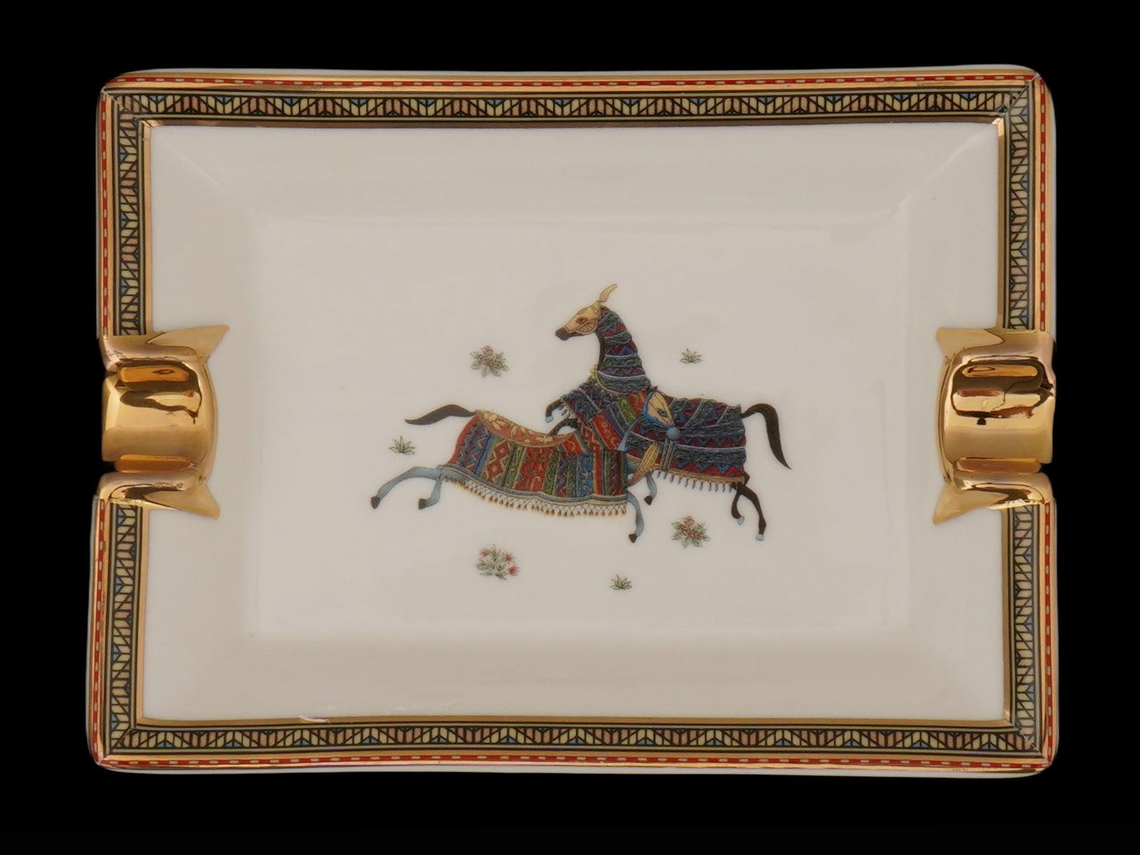 HERMES PARIS CHEVAL DORIENT PORCELAIN ASHTRAY (1 of 6)