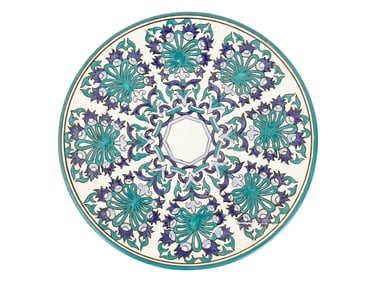 ORIENTAL MANNER HAND PAINTED CERAMIC PLATE MARKED