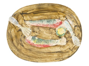 HAND PAINTED CERAMIC PLATE AFTER PABLO PICASSO