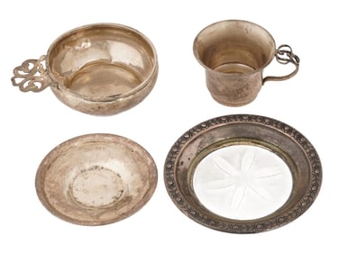 ANTIQUE AND VINTAGE STERLING SILVER CUPS AND SAUCERS