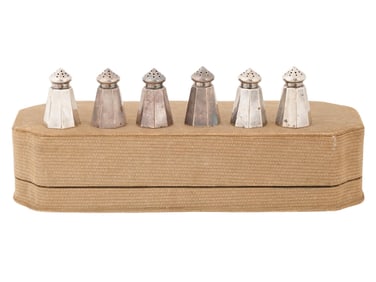 ANTIQUE WEBSTER CO ST SILVER SALT PEPPER SHAKERS