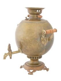 ANTIQUE LITHUANIAN BRASS SAMOVAR