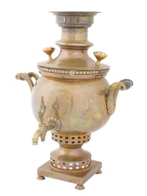 ANTIQUE RUSSIAN BRASS SAMOVAR