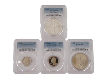 COLLECTION OF AMERICAN COINS CERTIFIED BY PCGS IOB