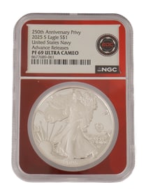250TH ANNIVERSARY PRIVY 2025 SILVER EAGLE COIN