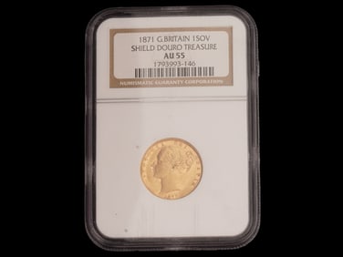 DOURO TREASURE ANTIQUE UK SOVEREIGN GOLD COIN 1871